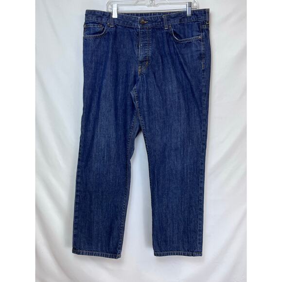 Patagonia Men's Blue Denim Jeans Size 38 Regular Preppy Straight Leg Fit - Picture 1 of 8